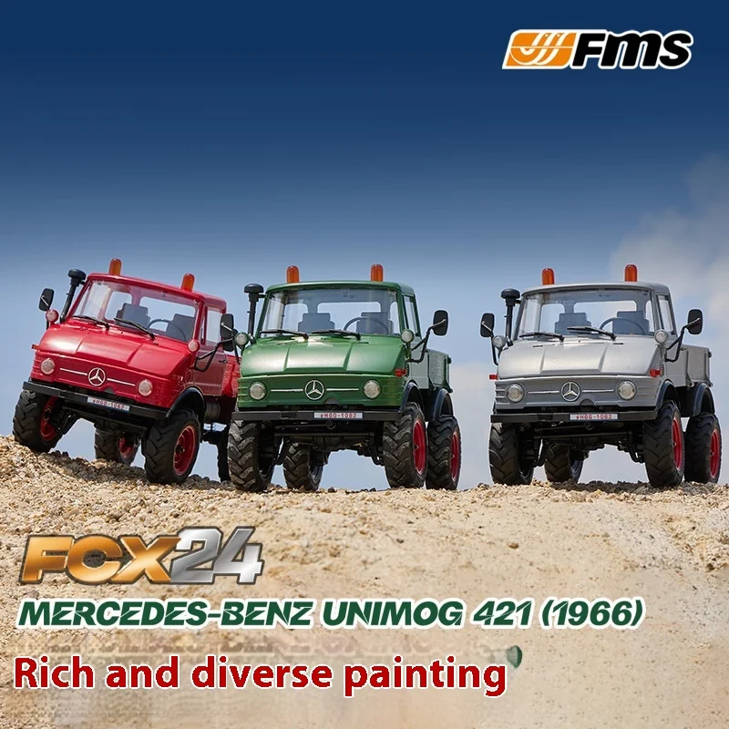 FMS FCX24 Unimog 1/24 coche de escalada Rc coche de Control remoto modelo tracción en las cuatro ruedas simulación todoterreno camión juguete eléctrico