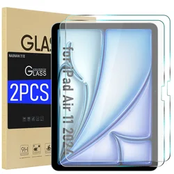 2 Pieces Scratch Proof HD Screen Protector Tempered Glass For iPad Air 11 2024 M2 13