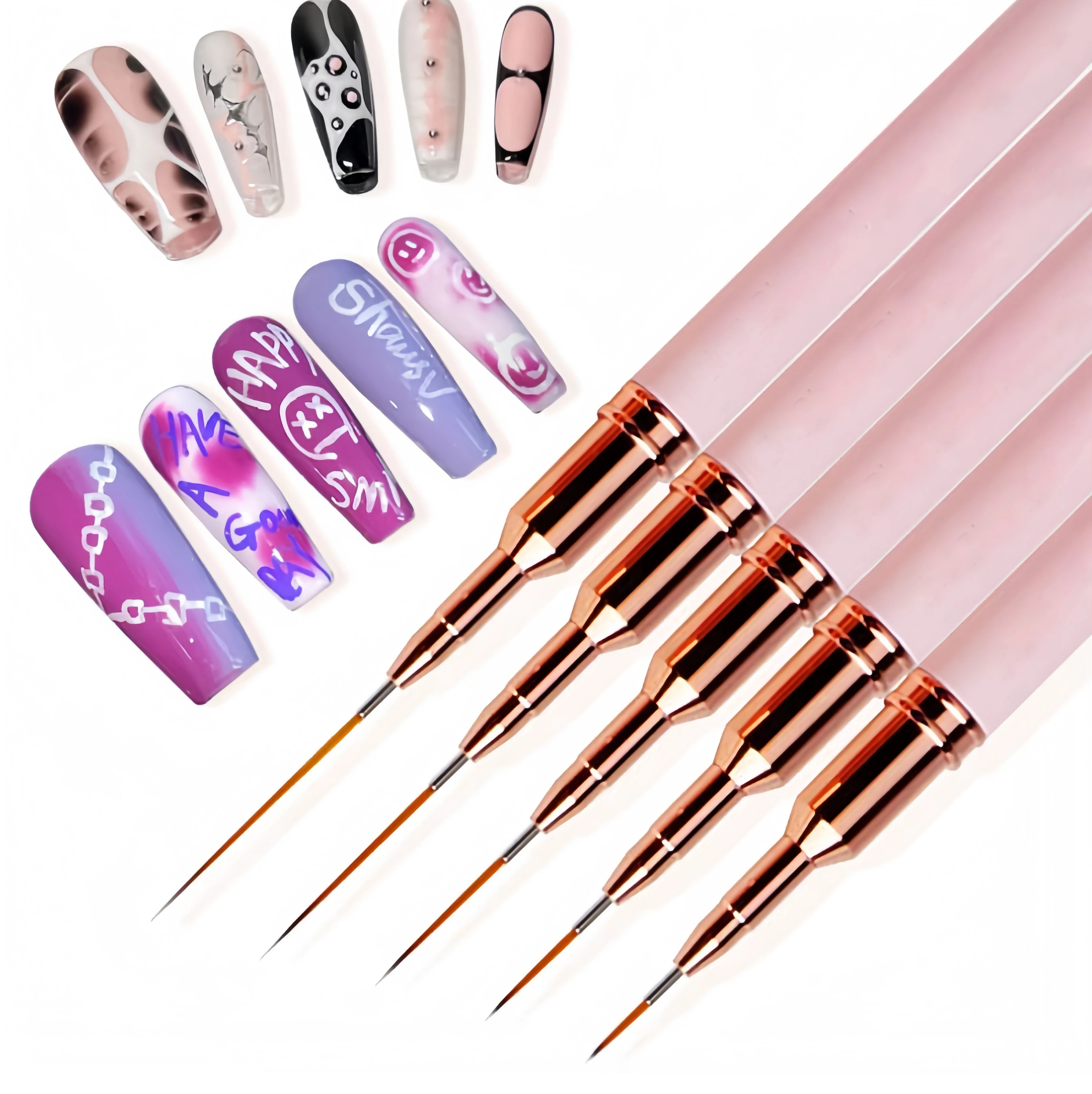 1 Stück professionelle Nail Art Liner Striping Pinsel Werkzeug ultradünne Linie Detail Zeichnung Malerei Pinsel Maniküre Stift Werkzeuge