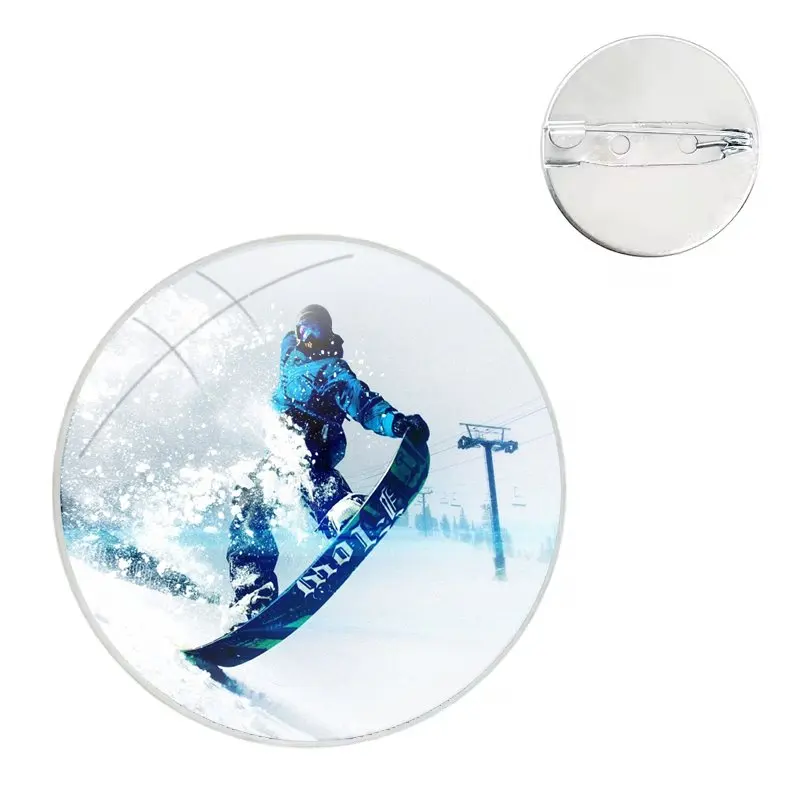 Pin Icons Brooch Jewelry Accessories Sports Snowboarding