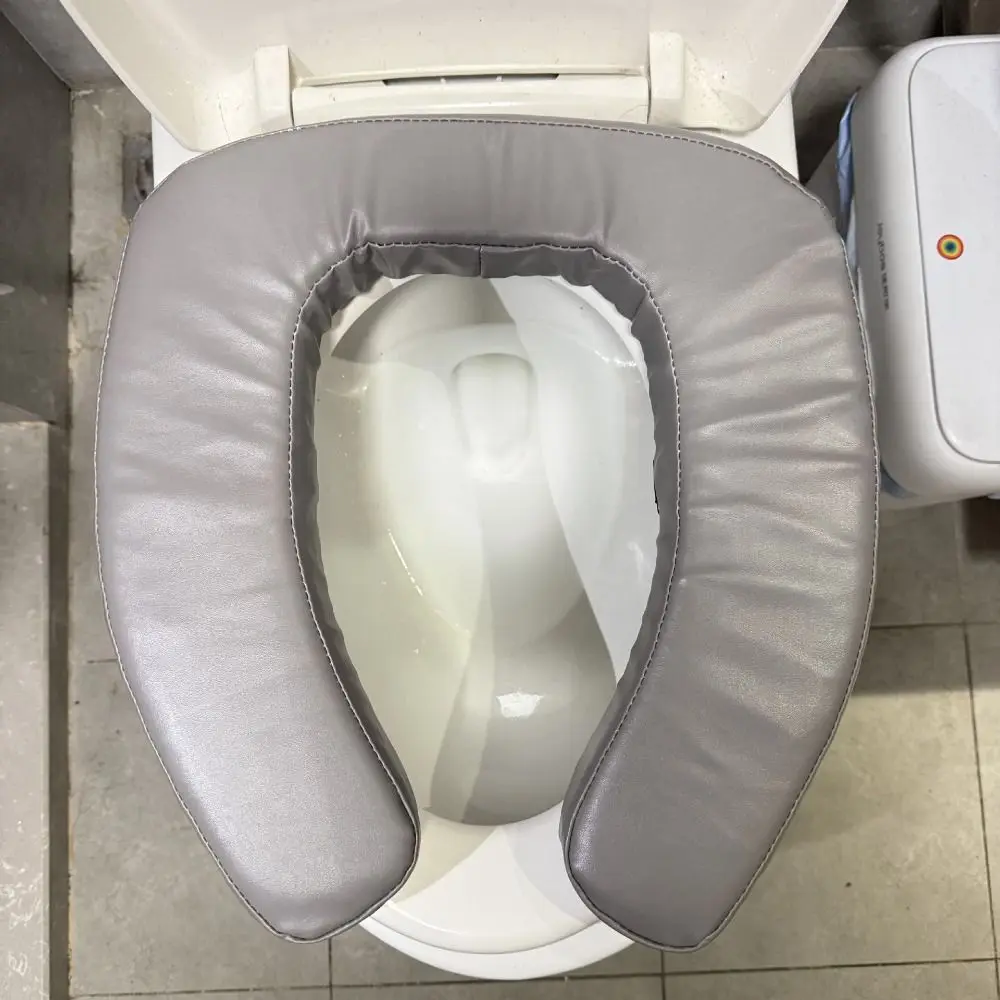 Thick Padded Raised Toilet Seat Cushion Waterproof High-Density Foam Heighted Toilet Seat Cover Washable Easy To Install
