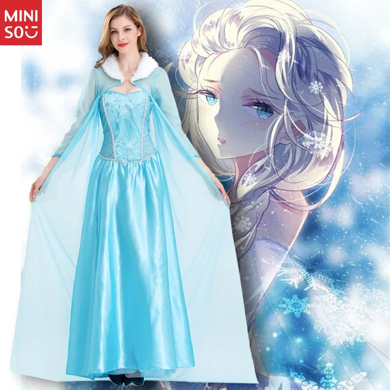 

Miniso Halloween Frozen Cosplay Elsa Dress Masquerade Dress Elsa Princess Dress