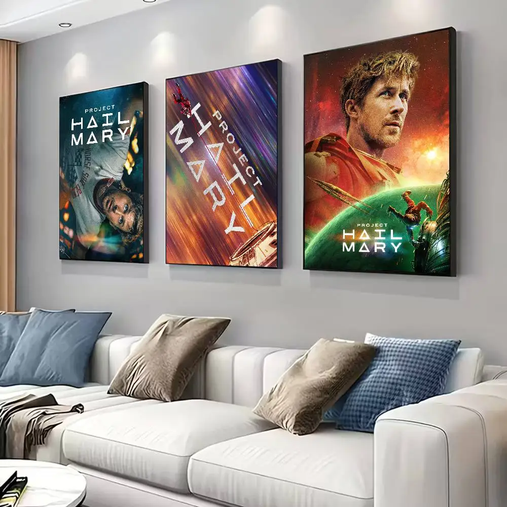 Project Hail M-Mary Poster for Modern Decor in Home Offices, Bedrooms, Living Rooms, Kitchens, Bathrooms.