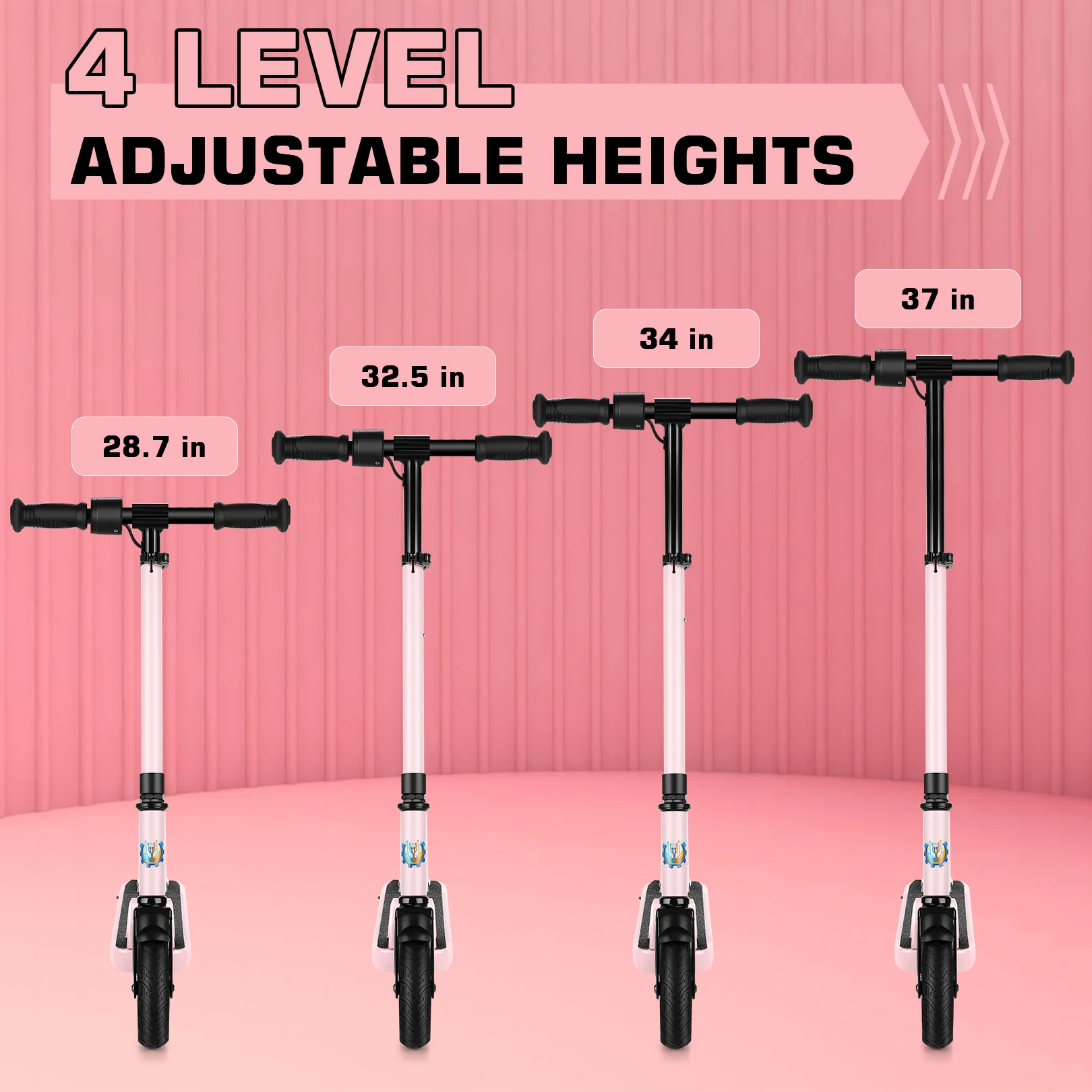 CAROMA سكوتر كهربائي للأطفال الذين تتراوح أعمارهم بين 6-12، 150 وات، أضواء ملونة، شاشة LED، قابلة للطي للأطفال، UL2272 ضمان لمدة سنة واحدة #4