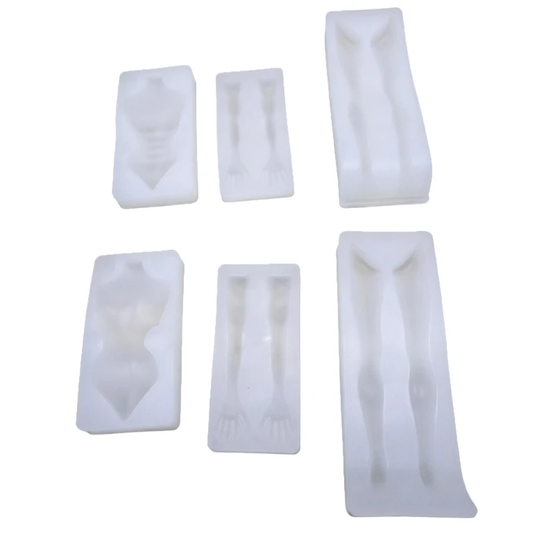 HXBF Super Light Silicone Male Body Mould For Handmade Miniature Figure Sculpture And Clay Art Creation