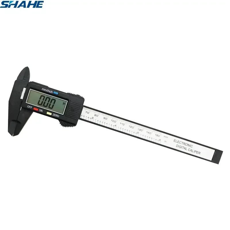 Shahe Digital Vernier Calipers 150 mm 6 Inch LCD Electronic Carbon Fiber Gauge Composite Vernier Calipers Micrometer 