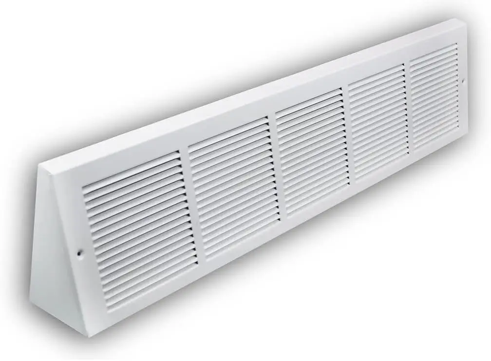 3.5 inch Depth Stamped Steel Triangular Baseboard Grill - 30 x 06 Duct Opening