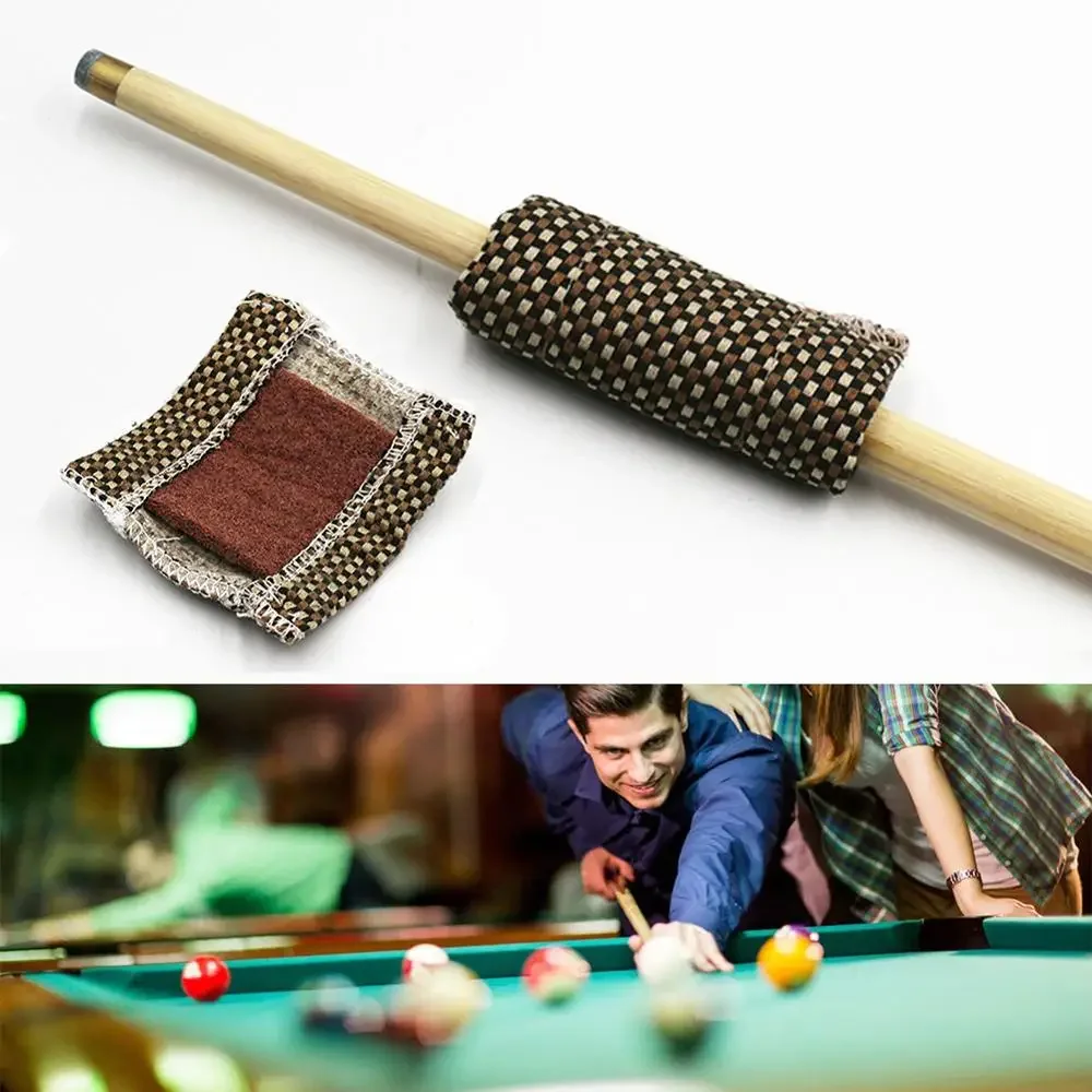 Snooker Burnisher Cue Shaft Cleaner Billiard Cue Shaft Slicker Cloth Removing Dust and Oil Club Accessories Polishing Tools