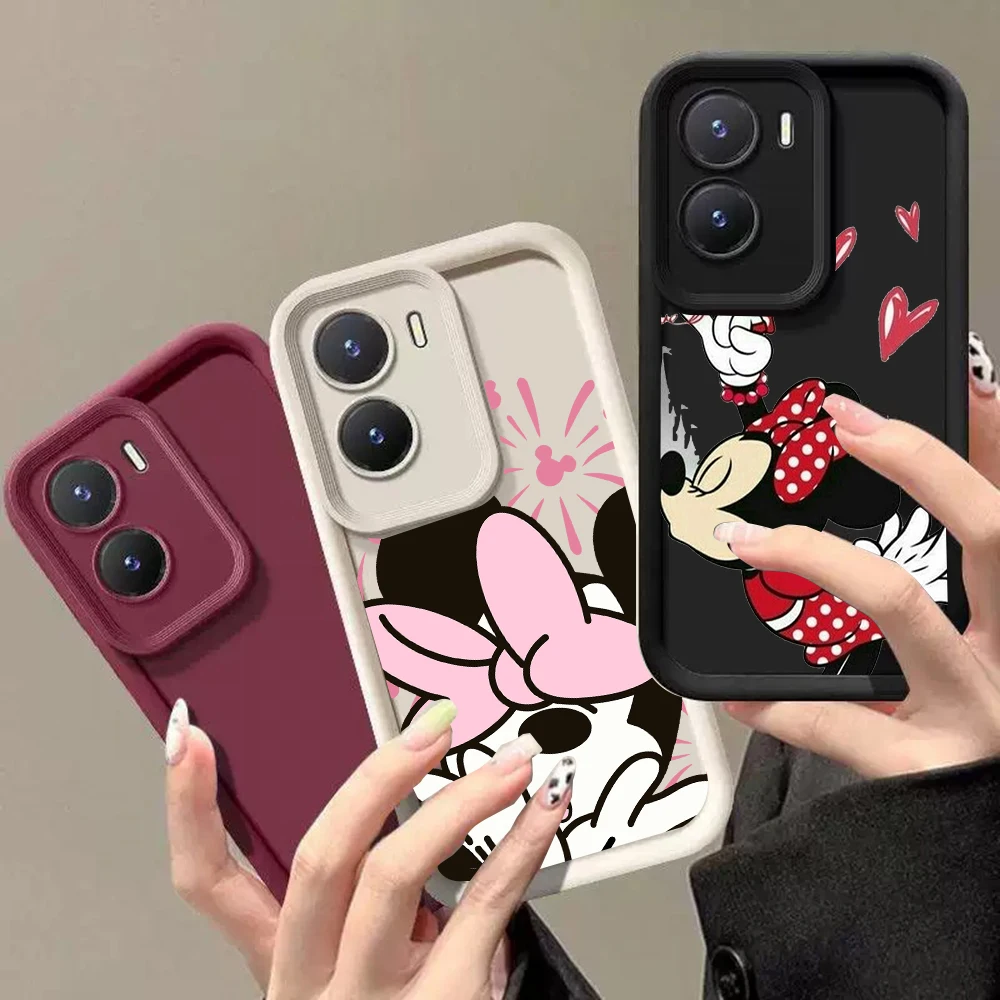 JR-8 Mickey Minnie Mouse Case For OPPO Reno 8 8T10 11 A98 A77 A77S A60 A58 A17 A17K A76 A16 A16KA94 A15 A15S A73 Find X3Pro Plus