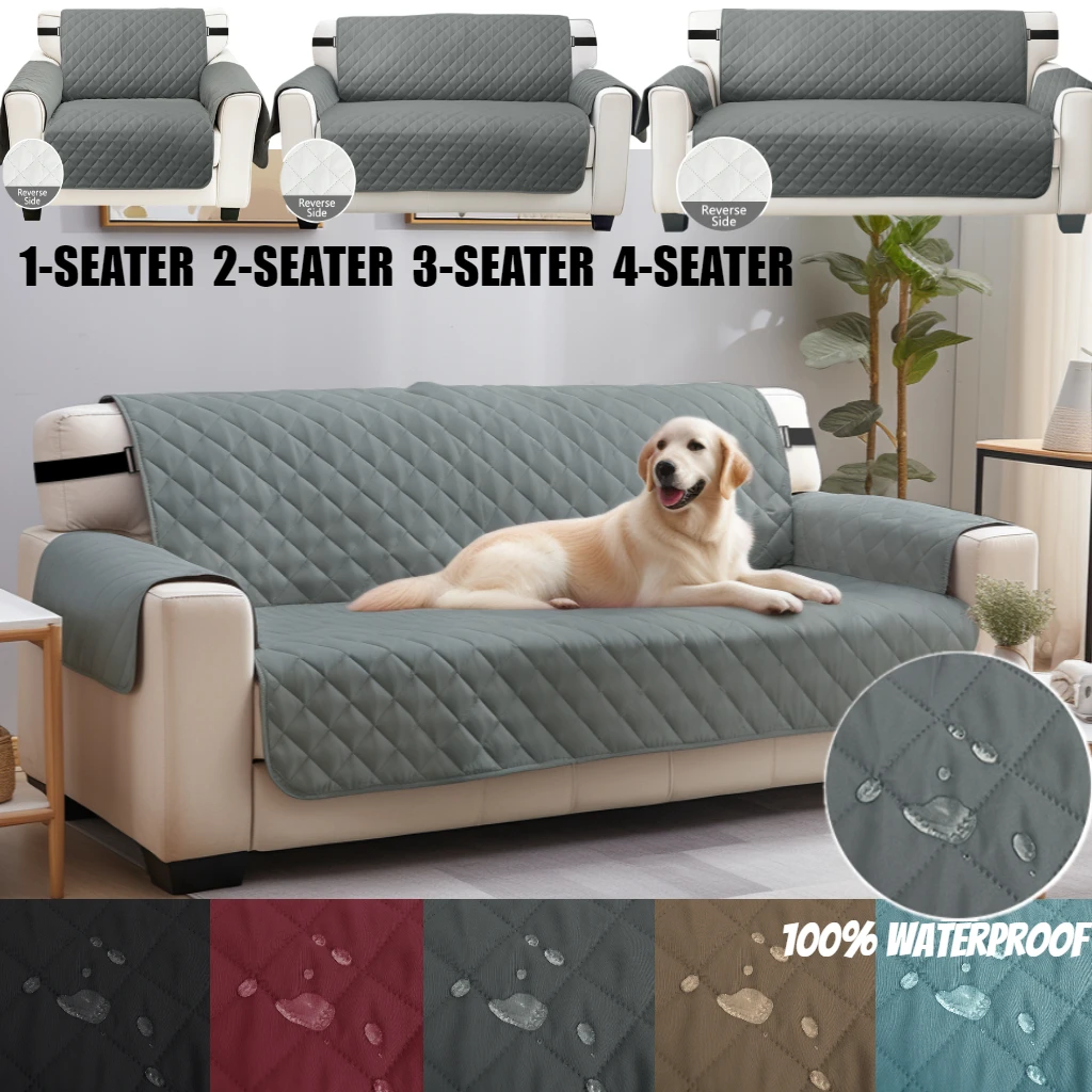 Wasserdichter Sofabezug für Hunde, Haustiere, Kinder, gesteppt, verschleißfest, Couchbezug, Liege, Sessel, Möbel, Schonbezüge, 1/2/3-Sitzer, schützen