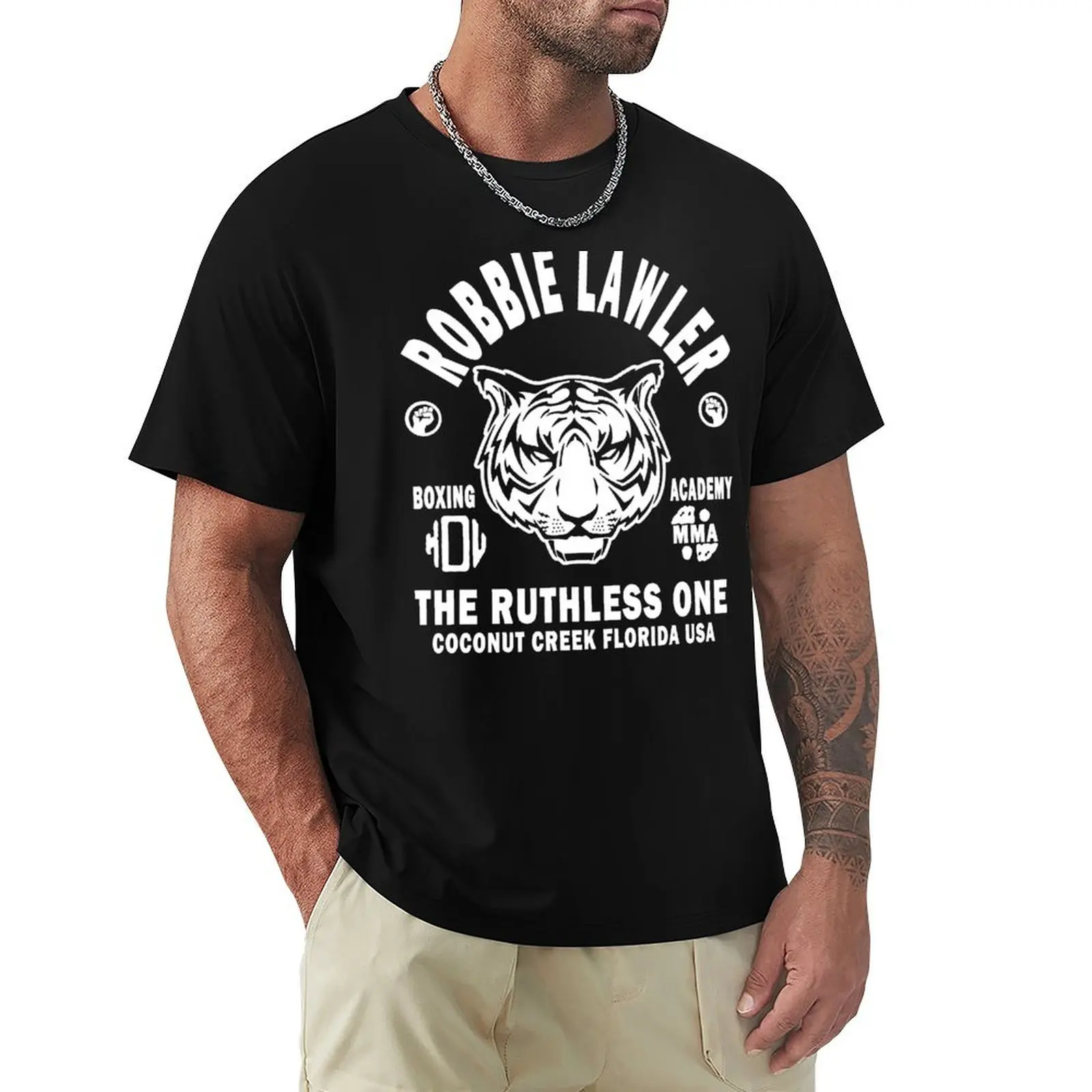 Robbie Lawler Boxing Academy T-Shirt Trendy Print Short Sleeve T-Shirt