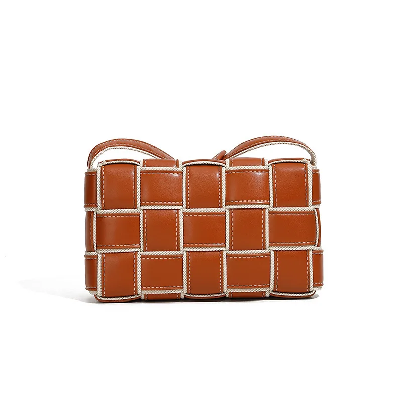 

Woven Square Bag - Fashionable Crossbody Purse for Women, Stylish Checkered Pillow Tote, Autumn Winter Versatile Shoulder Bag