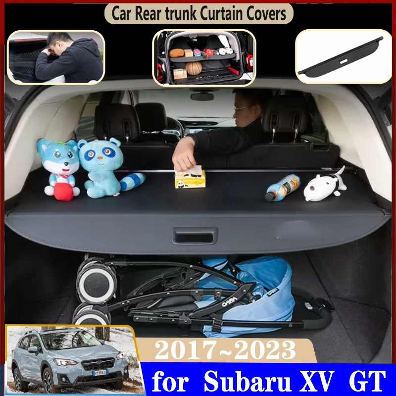 

Car Trunk Curtain For Subaru XV Crosstrek 2017~2023 2022 GT MK2 Car Trunk Cargo Rear Curtain Retractable Space Car Accessories