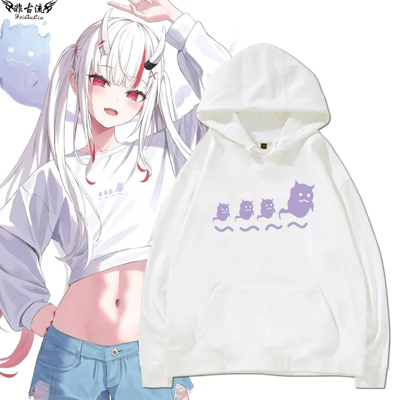 

Худи Hololive Virtual Broaast в стиле аниме, свободного кроя, осенне-зимний, из хлопка и полиэстера, удобный, с принтом, с капюшоном