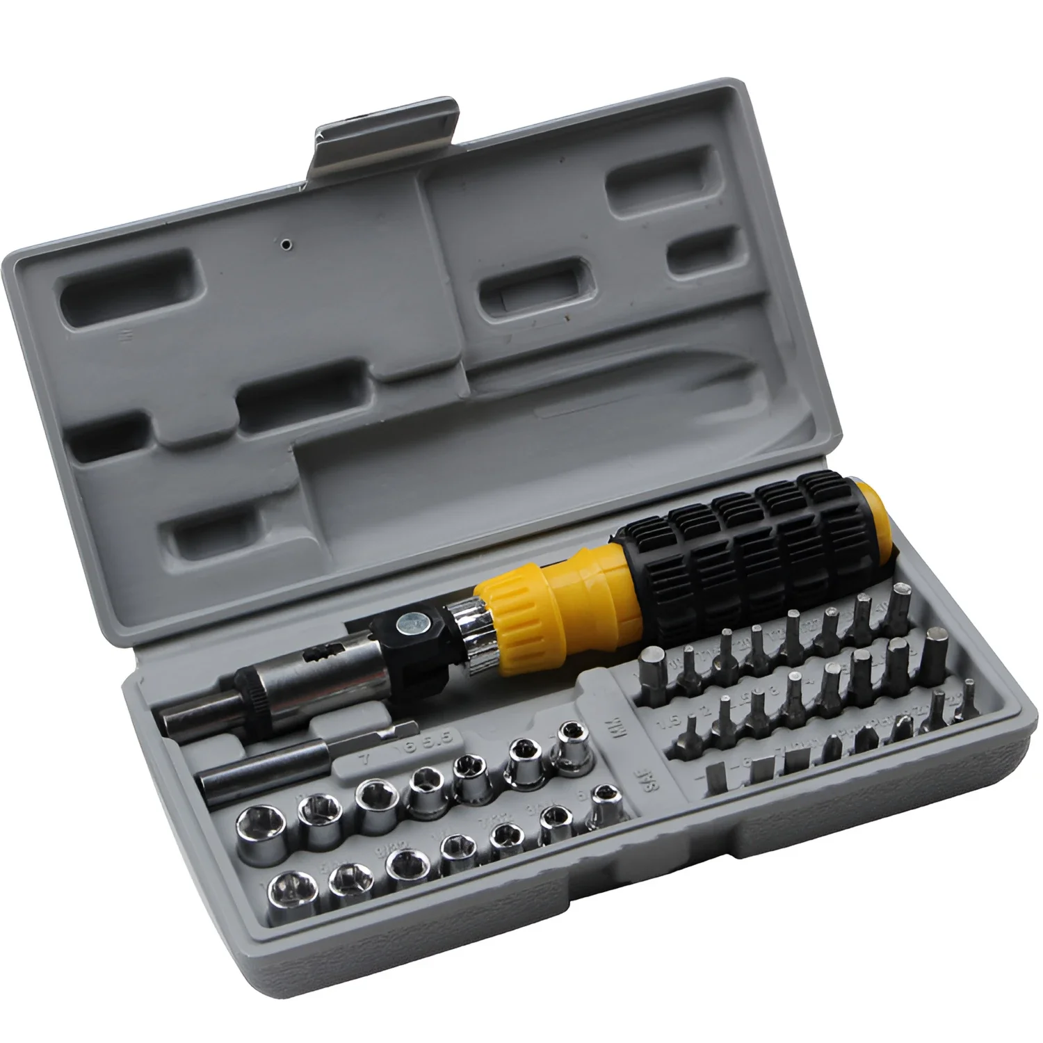 

Ideal for DIY Projects and Repairs, this Essential 41-Piece Multi-Functional Screwdriver Set with Socket Wrench Combination is a