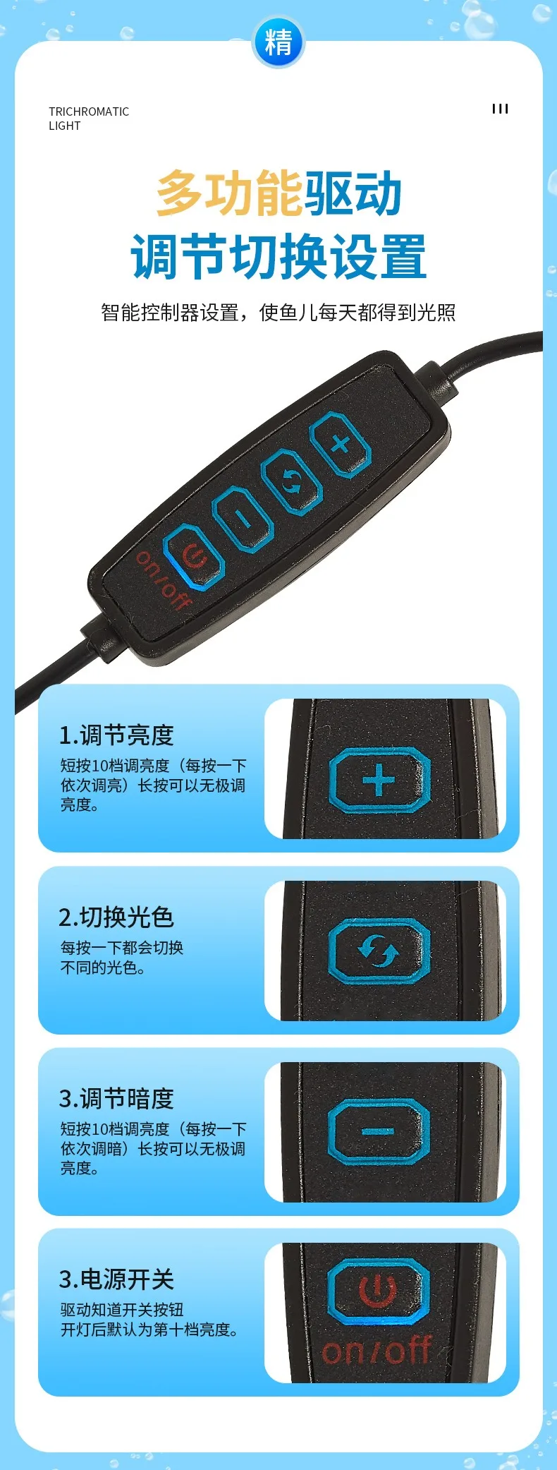 USB Aquarium Licht 5W 7W LED Wasserdichte Aquarium Beleuchtung Unterwasser Fisch Lampe Aquarien Dekor Anlage Lampe mini Aquarium Licht – Detail 6