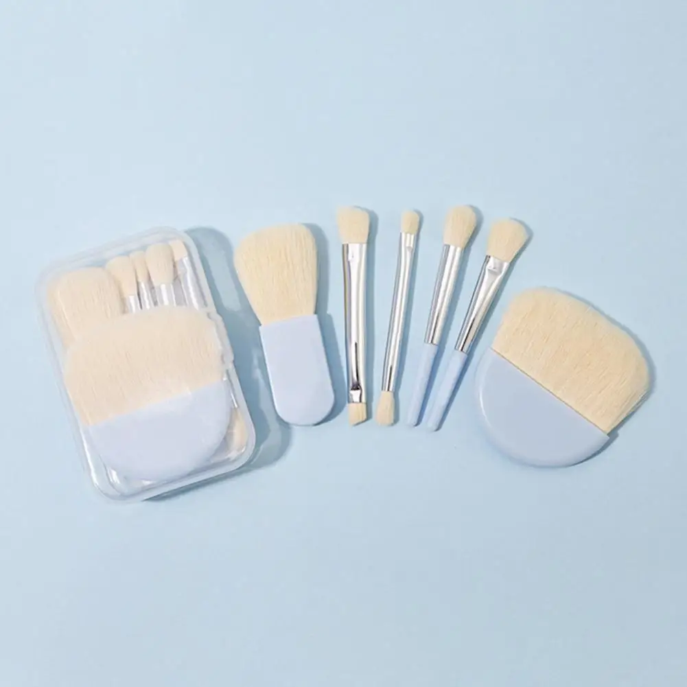 Ensemble de pinceaux de maquillage lavables de petite taille, ensemble de pinceaux de beauté portables, correcteur, 6 pièces