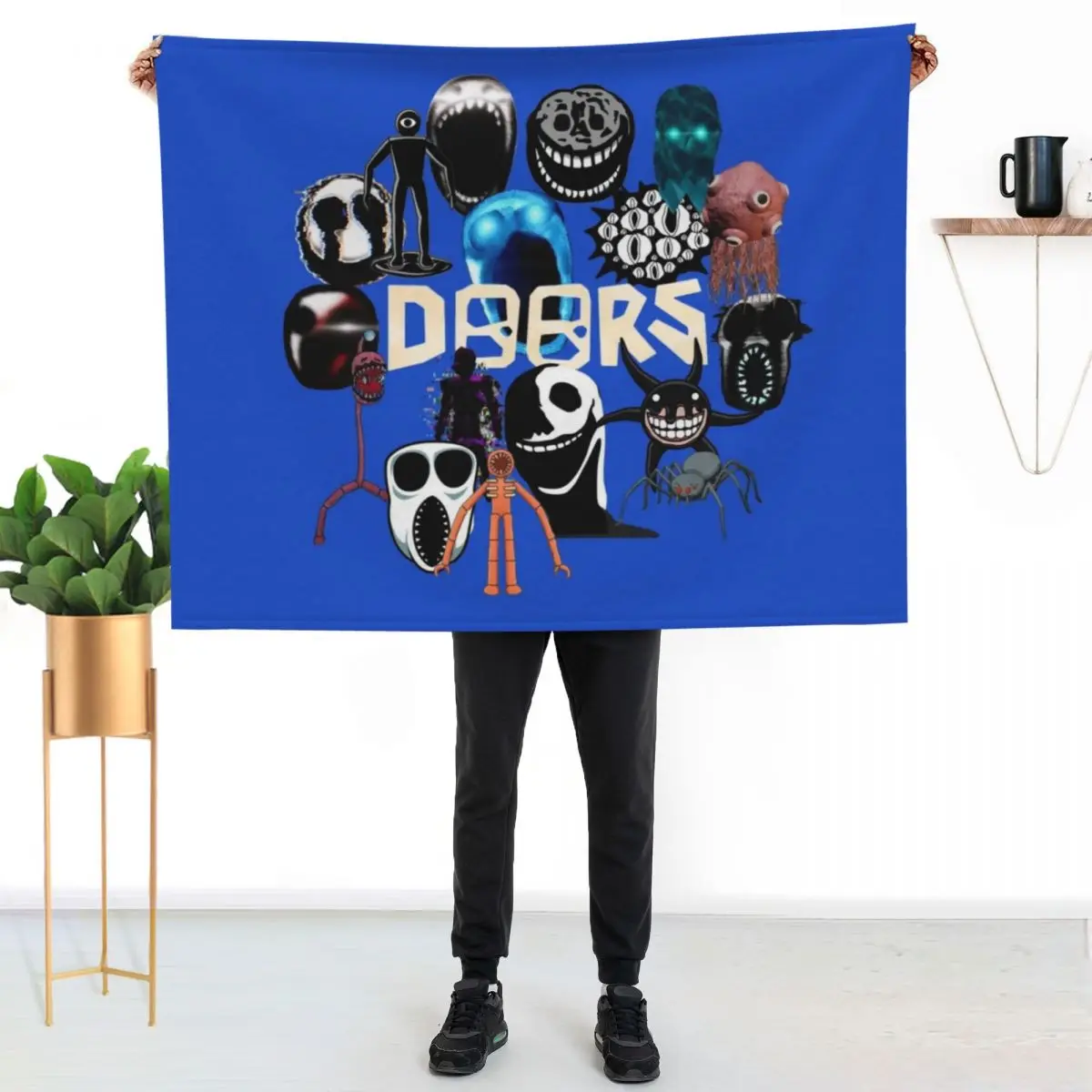 

Doors Entities Everywhere Throw Blanket Shaggy Furry Soft Blanket for Bedroom Living Room