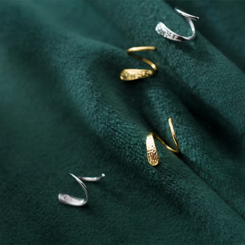 Modian Unique Design Irregular Classic Real 925 Sterling Silver Fashion Gold Color Stud Earrings For Women Silver Fine Jewelry