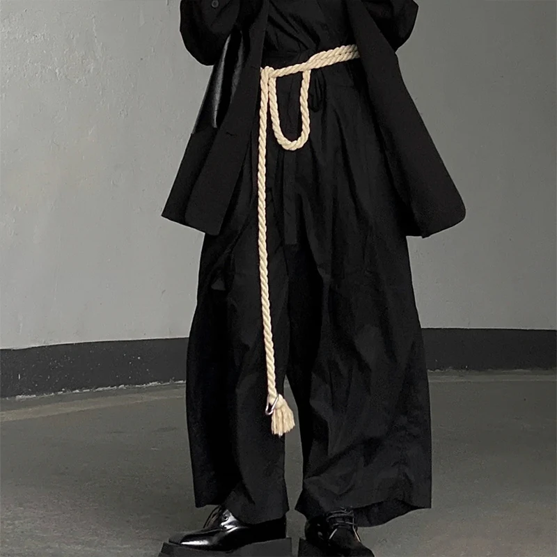 จีน Hanfu เชือกกัญชาเข็มขัดญี่ปุ่นชายเสื้อคลุมอาบน้ำเข็มขัดสานบางเชือกเอว Cummerbunds เข็มขัด Yukata ชุด