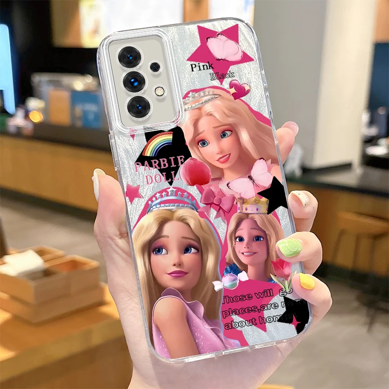 B-Barbies Dolls Camlet Laser Phone Case for Samsung Galaxy A31 A30 A24 A23 A22 A21S A14 A13 A12 4G 5G A05 A05S A03 Hard Cover