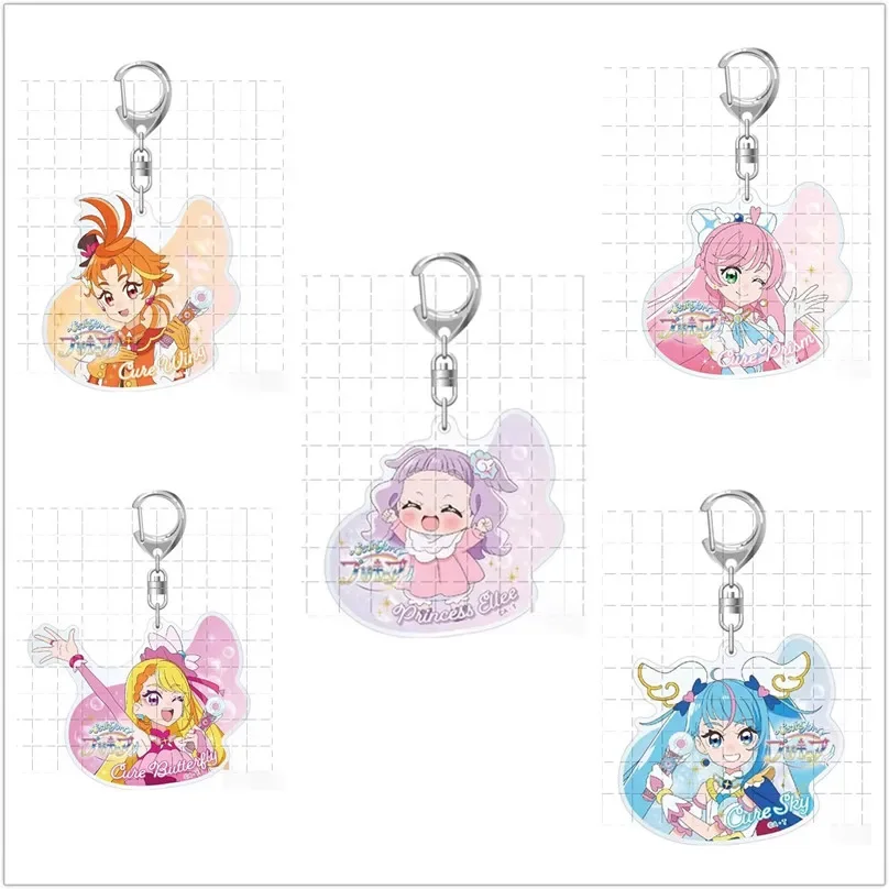 Anime Yukishiro Honoka Takenouchi Yoshimi Game Precure Pretty Cure Keychain Doll Acrylic Keyring Pendant for Gift