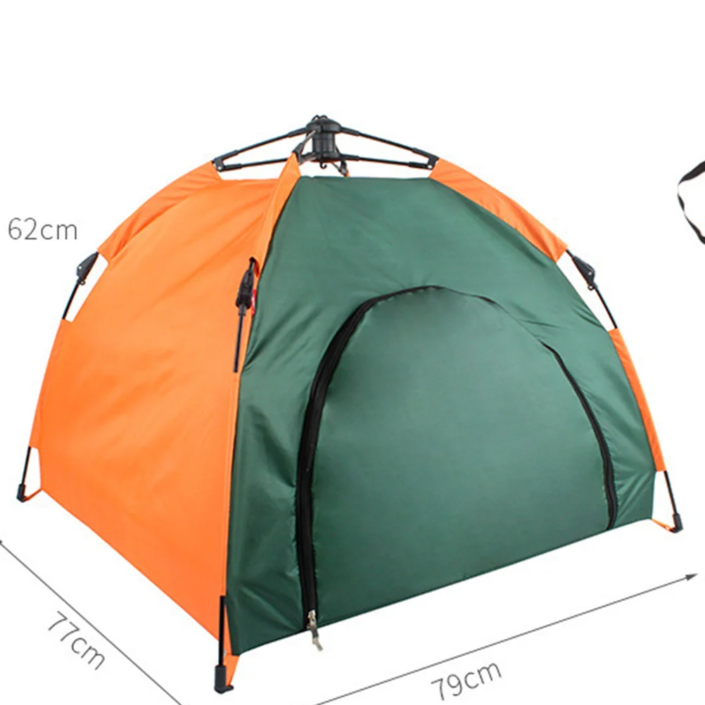 Foldable Pet Tent Portable Indoor Outdoor Play Tent Polyester Waterproof Rainproof Sunscreen with Removable Mat