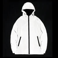 Vêtements réfléchissants de nuit pour Couple, veste de couleur unie en Polyester pour étudiant, uniforme de classe masculine, veste de danseuse lumineuse tendance, nouvelle collection 1