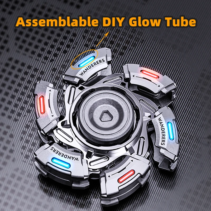 لعبة تململ متوهجة فائقة النعومة أداة تركيز لتخفيف التوتر للبالغين والأطفال مع لعبة edc مفتوحة درع رائع #4