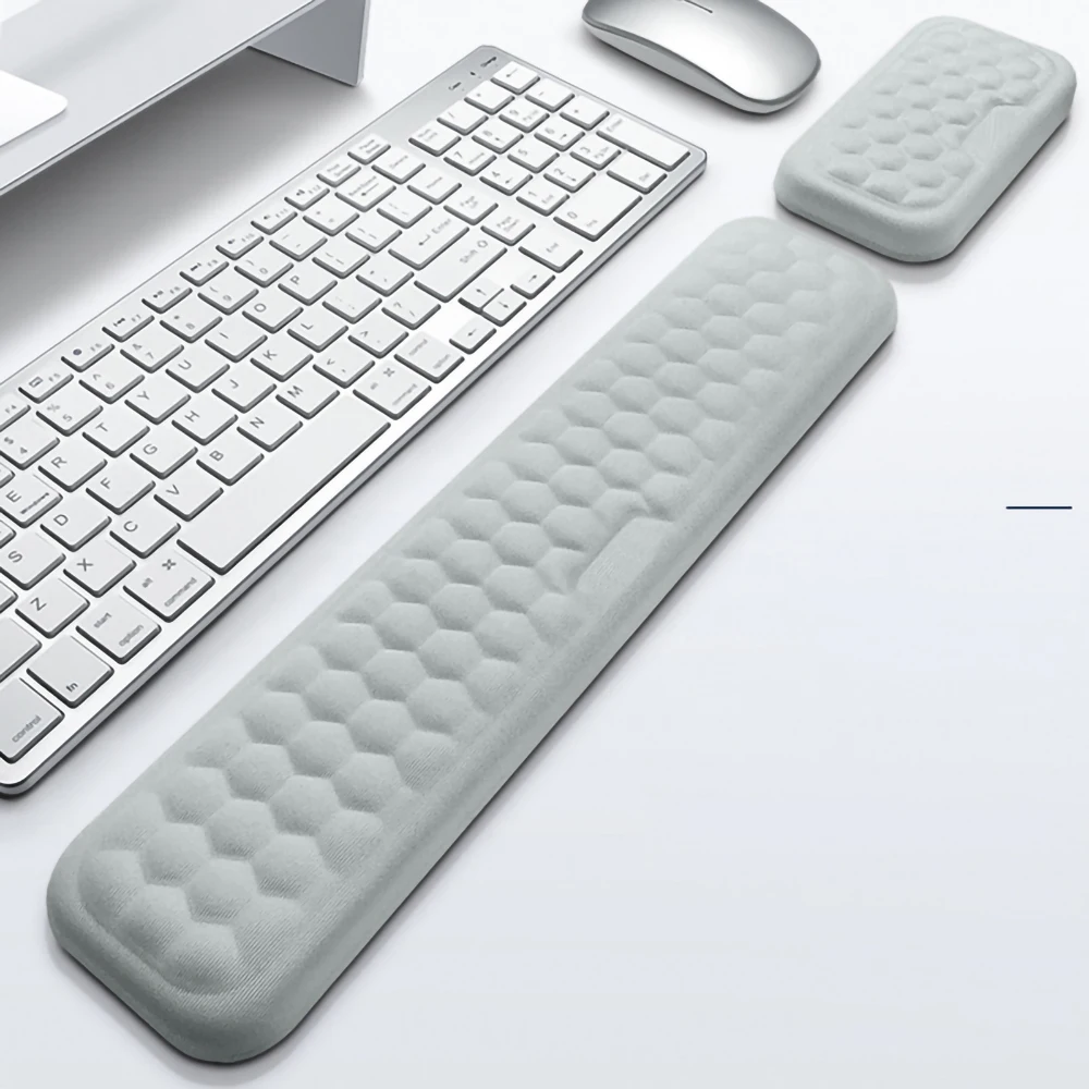 Keyboard Mouse Wrist Pad Computer Silicone Memory Spong Wrist Protector Support Mat Non-Slip Streamline Rest Office PC Accessory