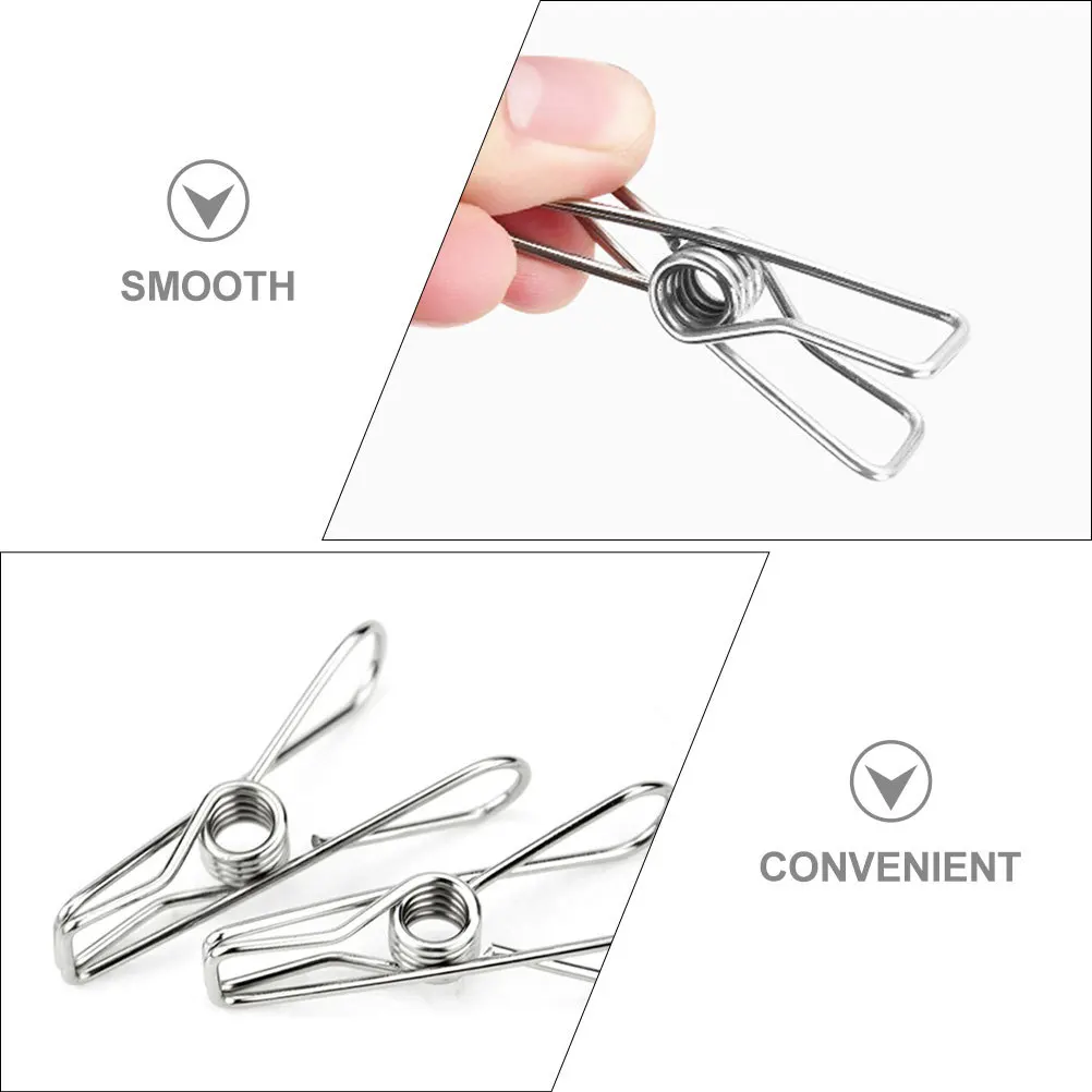 

20Pcs Metal Snack Clips Practical Design Safe Material High Durability Refrigerator Friendly Kitchen Clips Chip Bag Clip
