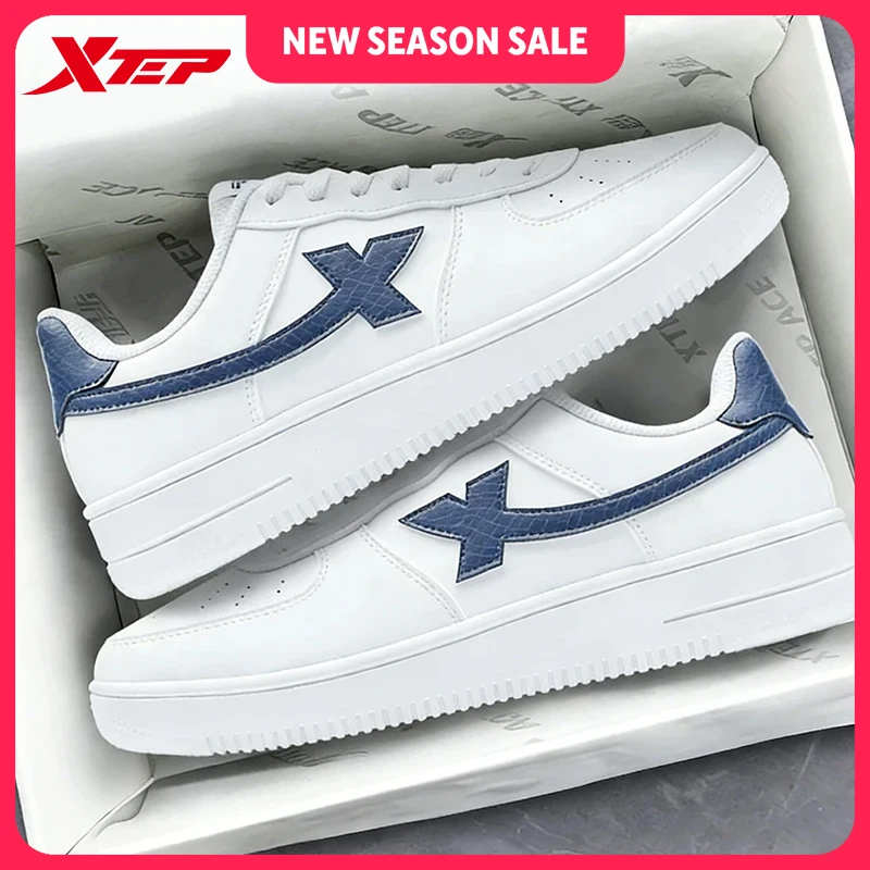 Xtep sapatos de skate para homens na moda estilo rua moda baixo superior sola grossa durabilidade confortável sapato jogging 874119319851