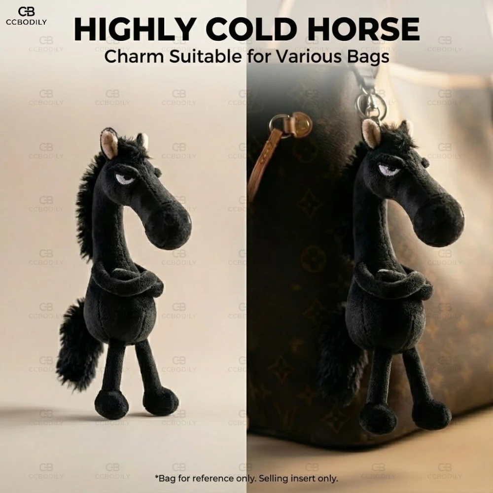 مضحك أفخم الحصان المفاتيح وقح المهر حقيبة سحر قلادة غاضب الوجه القبيح لطيف محشوة دمية على شكل حيوان حلقة رئيسية ظهره اكسسوارات #1