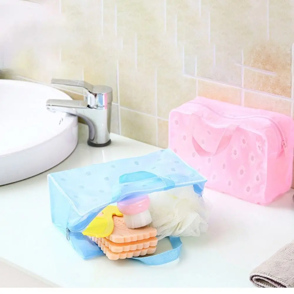 

Handbag Zipper PVC Toothbrush Pouch Floral Storage Bag Swimming Bags Bathing Storage Bag Make Up Bag Travel Cosmetic Bag