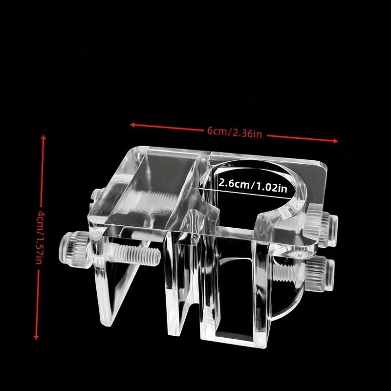 2PCS Acrylic Aquarium Water Inlet Outlet Pipe Fixing Clip Fixture Clamp For Fish For Tank Feeding Hose Clamps Water Hose Holder
