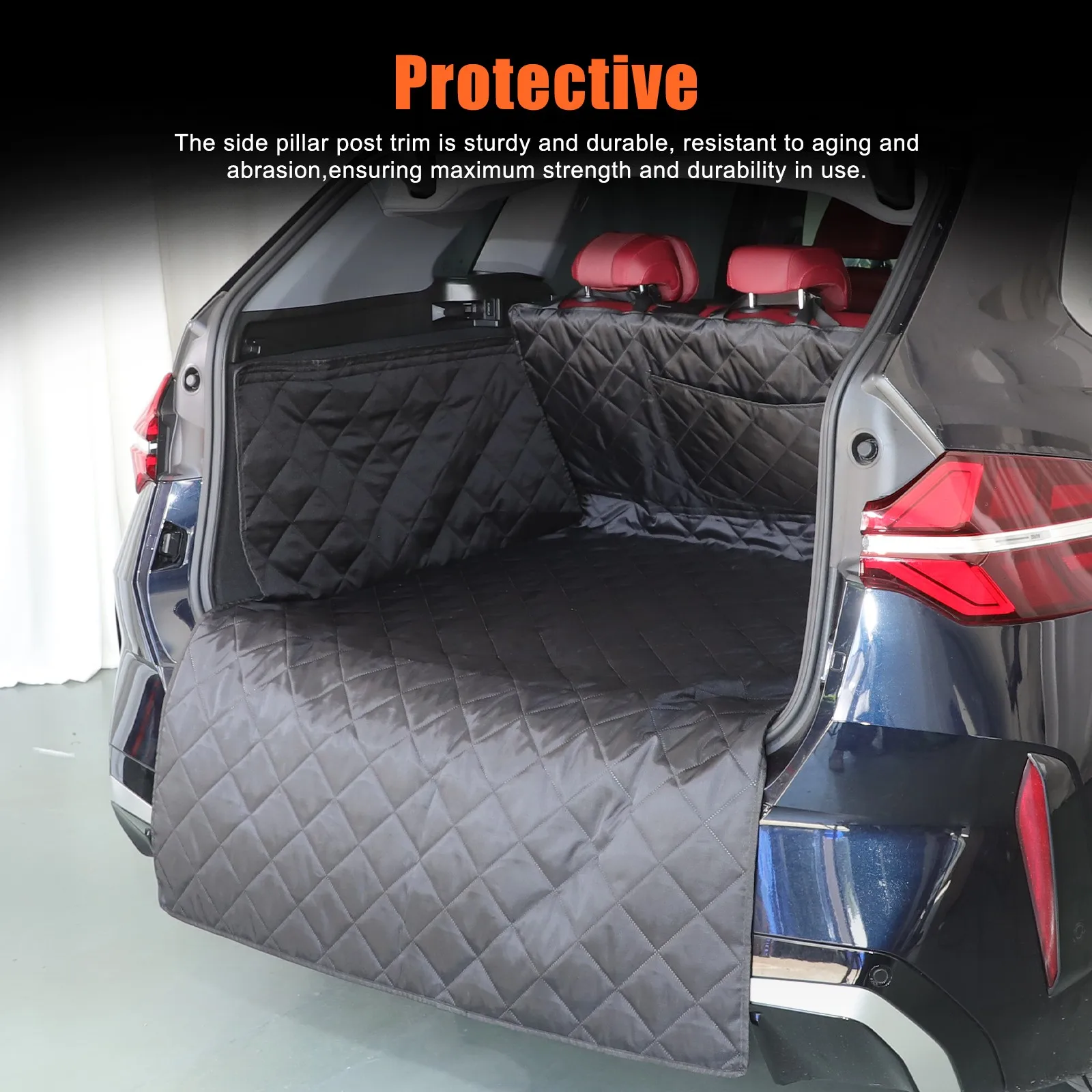 1 قطعة أسود مقاوم للماء سيارة جذع الكلب الحيوانات الأليفة حصيرة مكافحة القذرة حماية الوسادة لسيارات BMW X3 G45 2025-2026 الجذع الكلمة حصيرة اكسسوارات