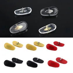 100 pz (50 paia) occhiali In Silicone occhiali da vista naselli telaio ottico accessorio di riparazione parte Clip On Push In tipo di inserto nucleo In metallo