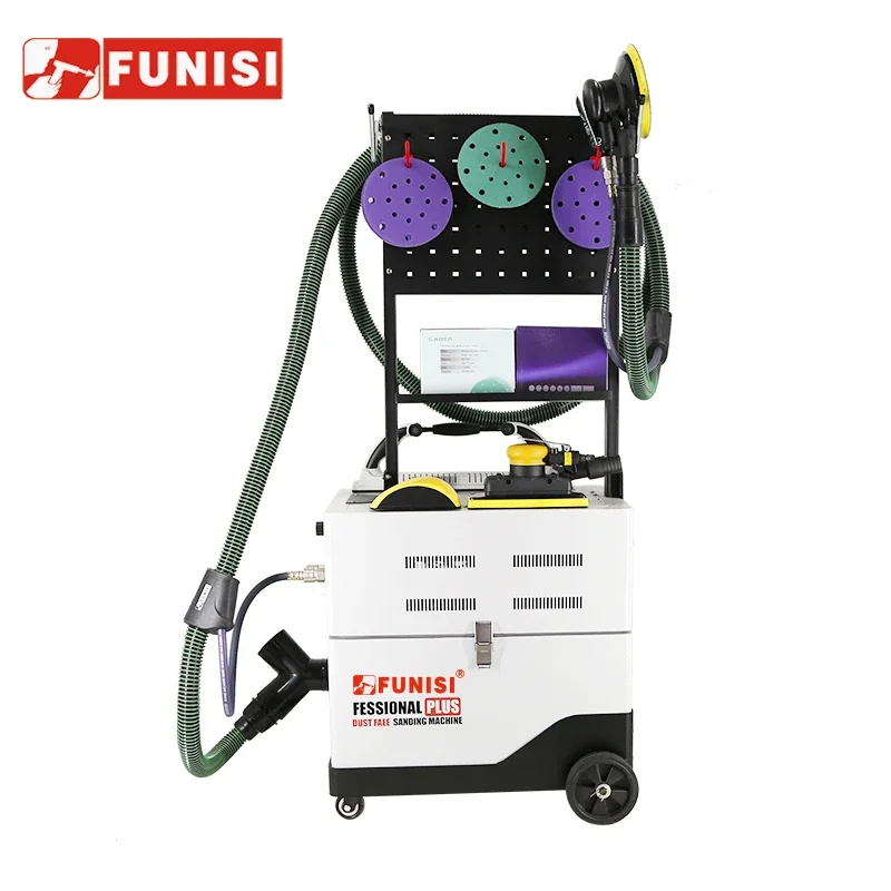 FUNISI Paint Remove Equipment Car Orbital Sander Industrial Sanders Dust Free Sanding Machine Vacuum Cleaner Sanders for Car