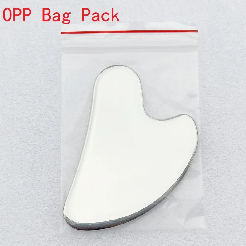 Gua Sha-herramientas faciales de acero inoxidable en forma de corazón para la cara, herramienta de belleza de Metal para apretar la piel, masajeador corporal, ojos y cuello, 1 unidad