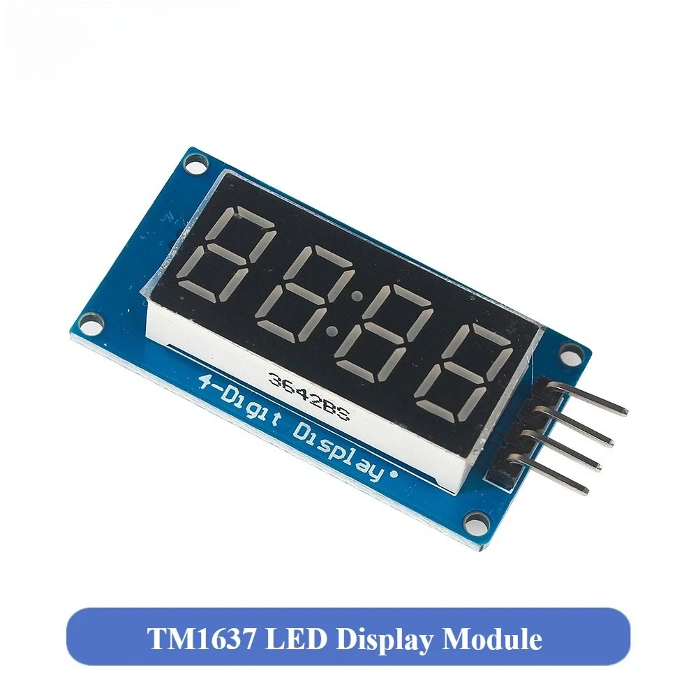 TM1637 4 Bits Digital LED Display Module 0.36Inch with Hours Clock Red Anode Tube Four Serial Driver Board Bricks Accessories