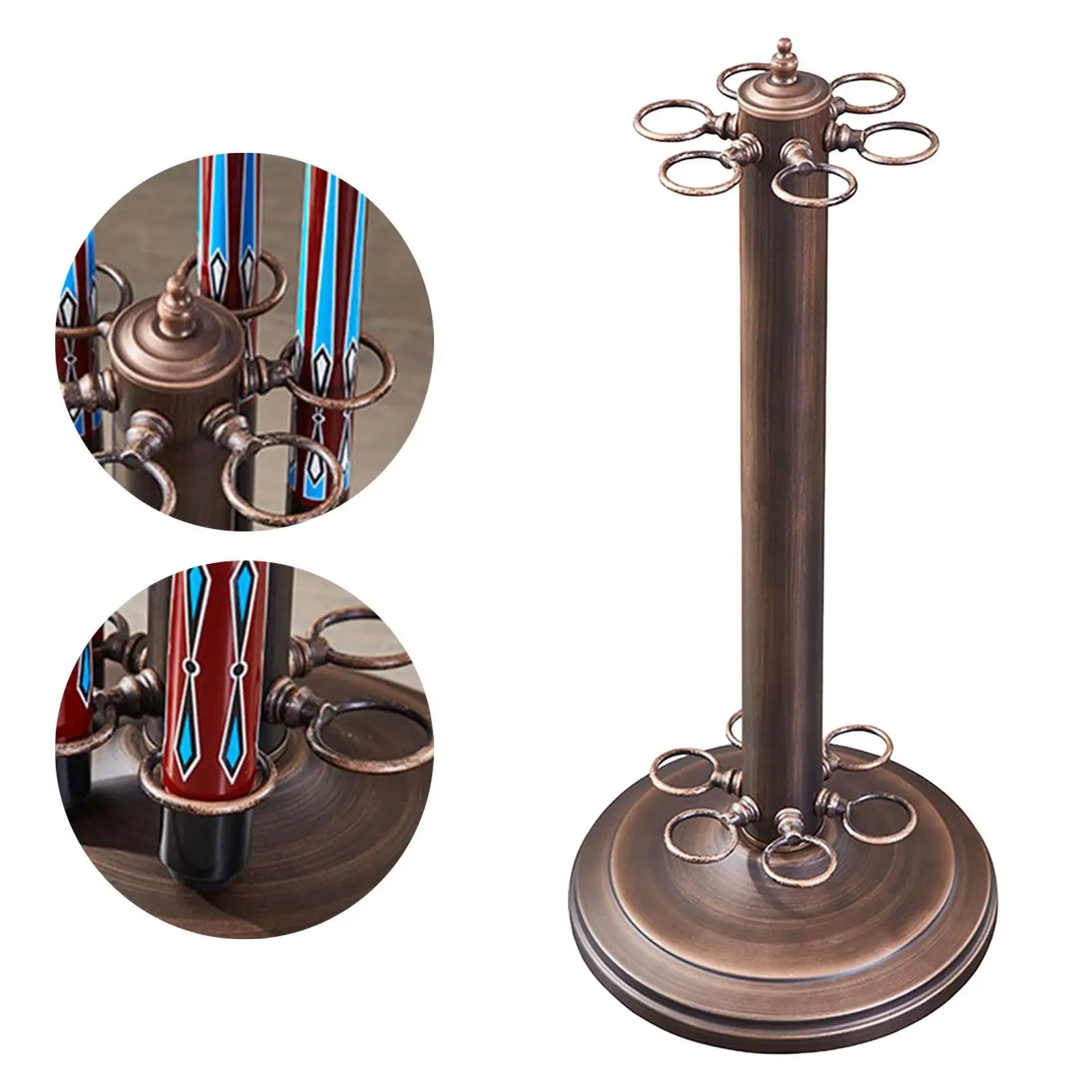 

Pool Cue Rack Only Retro Design Floor Stand Billiards Pool Stick Holder