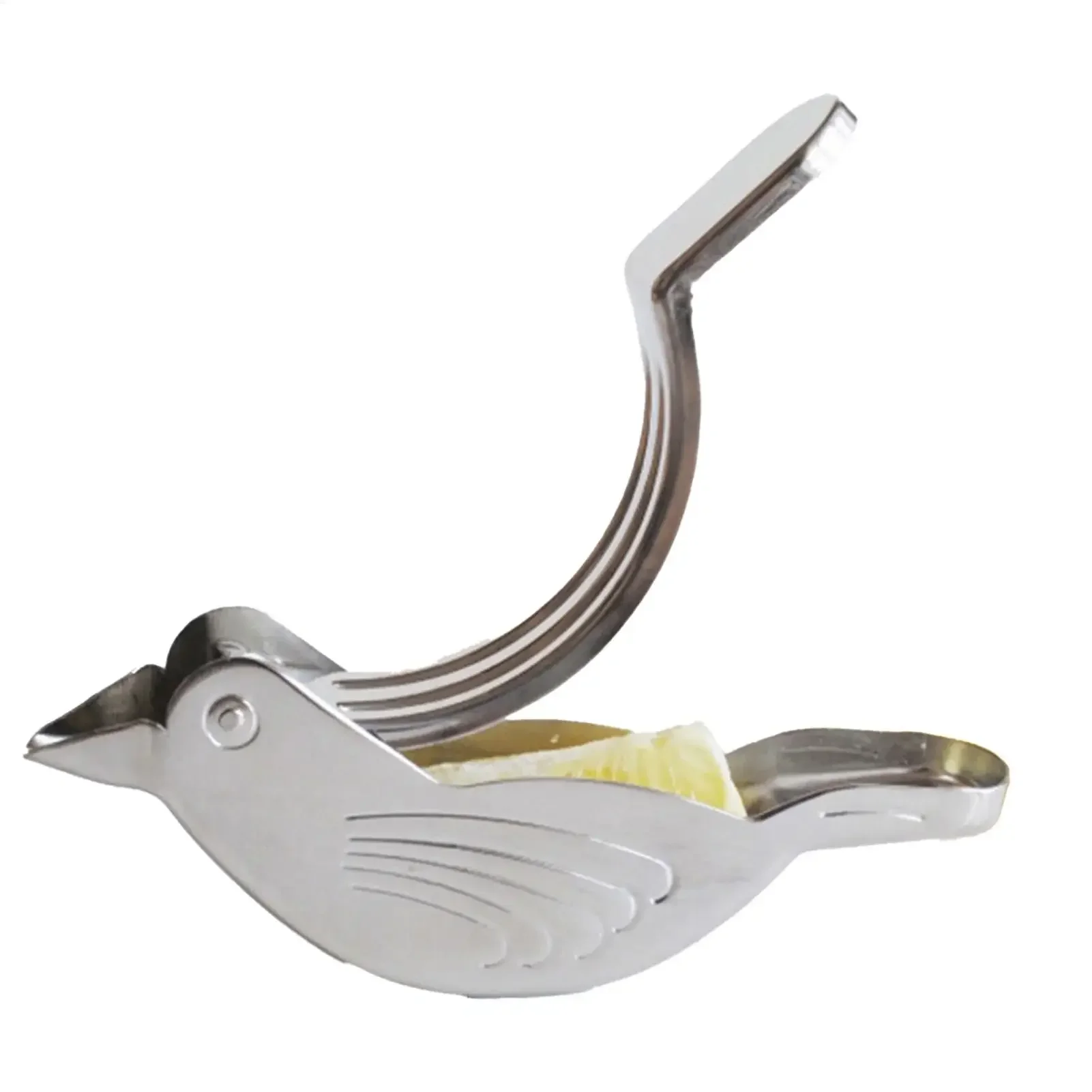Silver Bird Shape Manual Lemon Juicer,Stainless Steel Citrus Squeezer for Limes and Lemons Portable Kitchen Tool