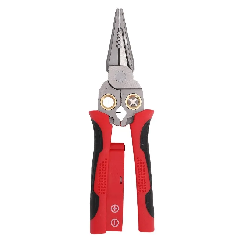 

Multi functional wire stripper, durable and sturdy, 8-in-1 wire stripper with voltage testing function, cable cutting pliers