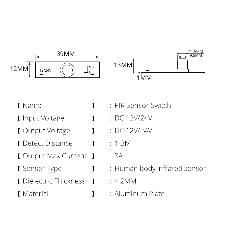 DC12/24V Vinger Hand Sweep Pir Motion Sensor Switch Module 3A Ir Infrarood Inductie Body Sensor Detector Controller schakelaar