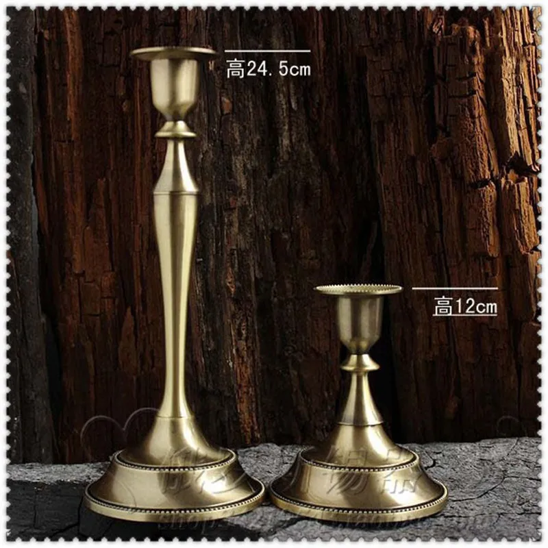 New Wedding Zinc Alloy Retro Candle Holder Romantic Dinner Candlestick