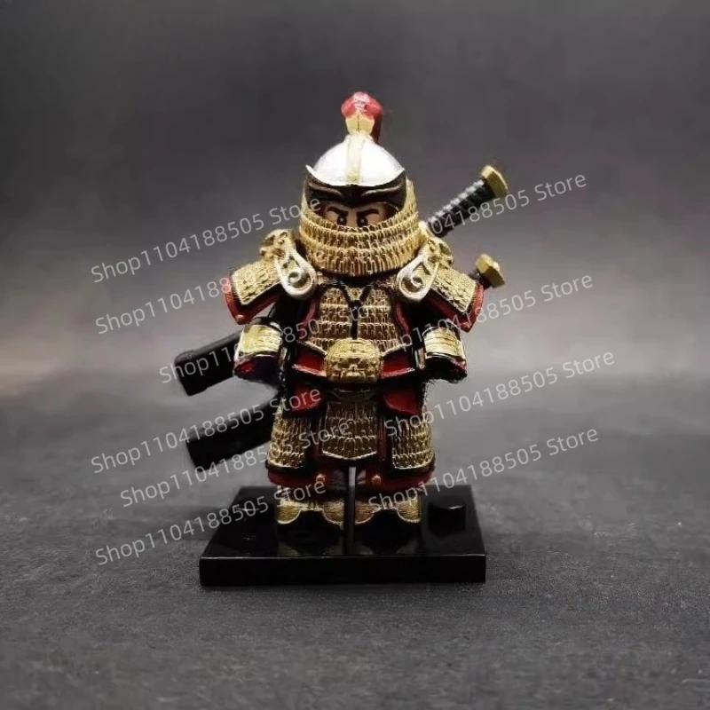 MOC Third Party Renzai Building Blocks Song Dynasty Imperial Guard Infantry Armor Set Ornament Collection Gift