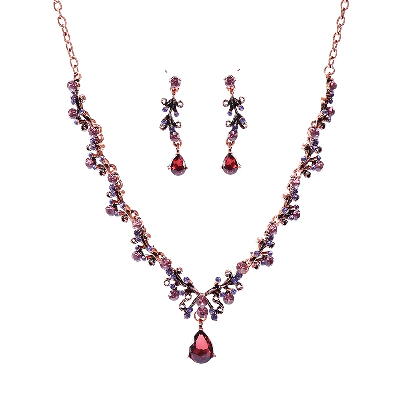 Itacazzo Bride Wedding Classic Necklace Earring Set Exquisite and Elegant for Ladies Suitable for Party Festivals
