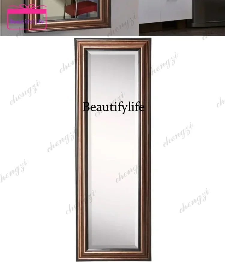 American wall-mounted home full-length mirror retro floor-to-ceiling full-length mirror wall-mounted fitting mirror