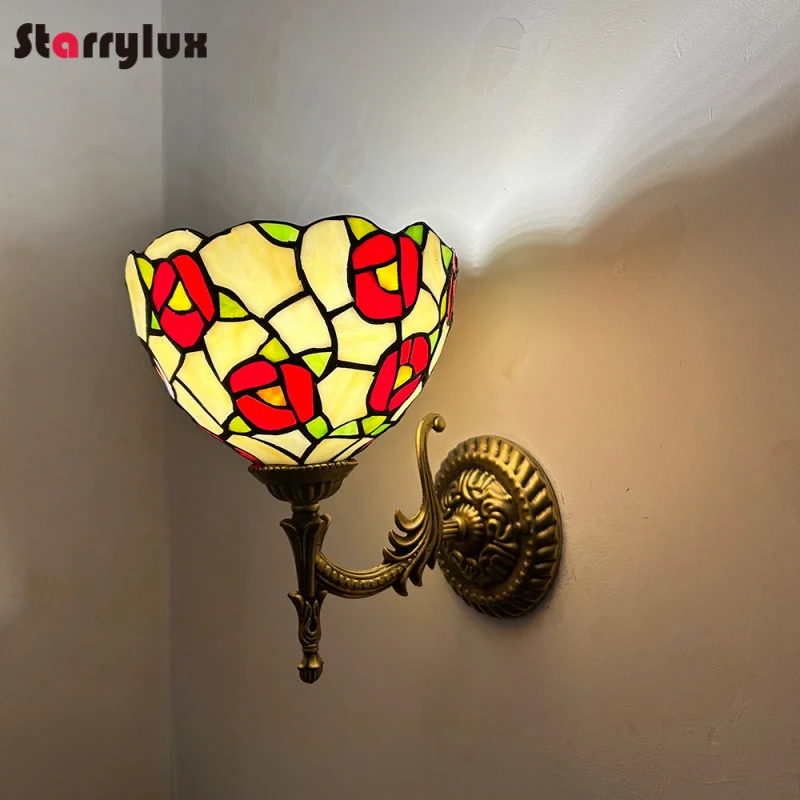 Modern Minimalist Beaded Flower Wall Light Vanity Mirror Lamp Corridor Balcony Decor Sconce Bedside