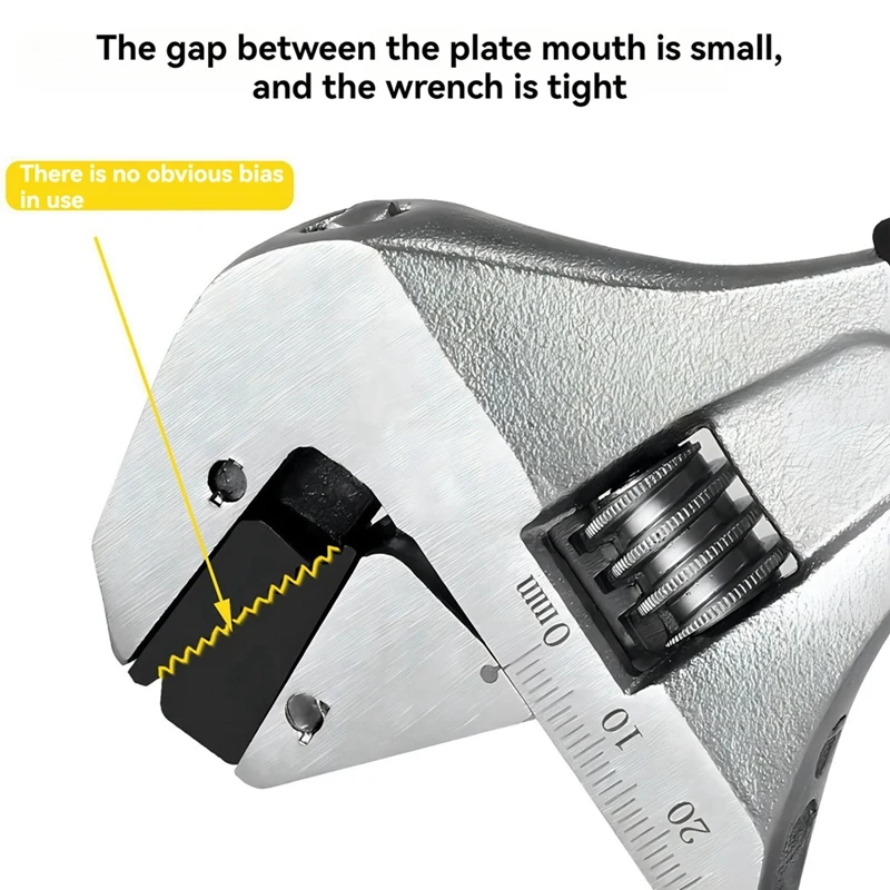 Y42A-래칫 조정 가능한 렌치 자체 조임 조정 가능한 렌치 다기능 대형 오프닝 욕실 렌치